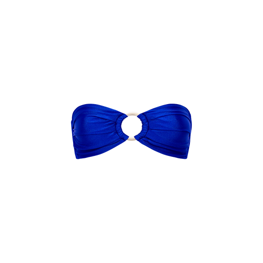 Kulani Kinis Strapless Bandeau Bikini Top - Malibu Blue - FINAL SALE