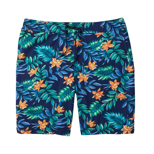 Fair Harbor Ozone Men's Boardshort - Blue Palms - FINAL SALE