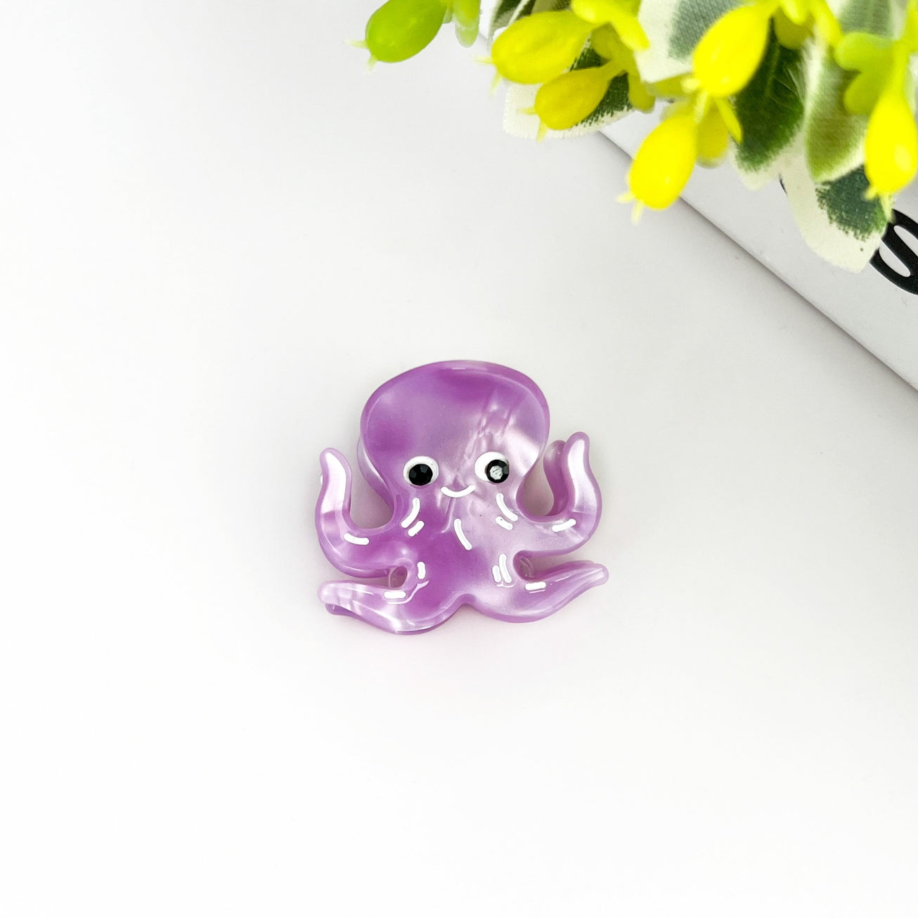SSR Acetate Mini Purple Octopus Claw Hair Clip