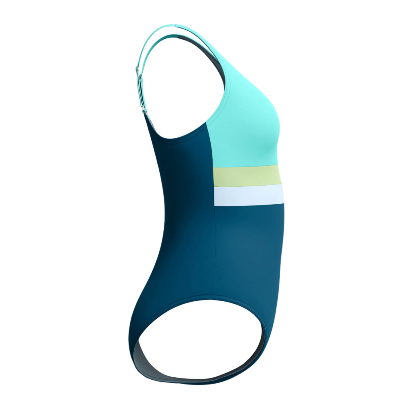 Speedo Banded Colorblock One Piece Fitness Swimsuit - Dark Teal