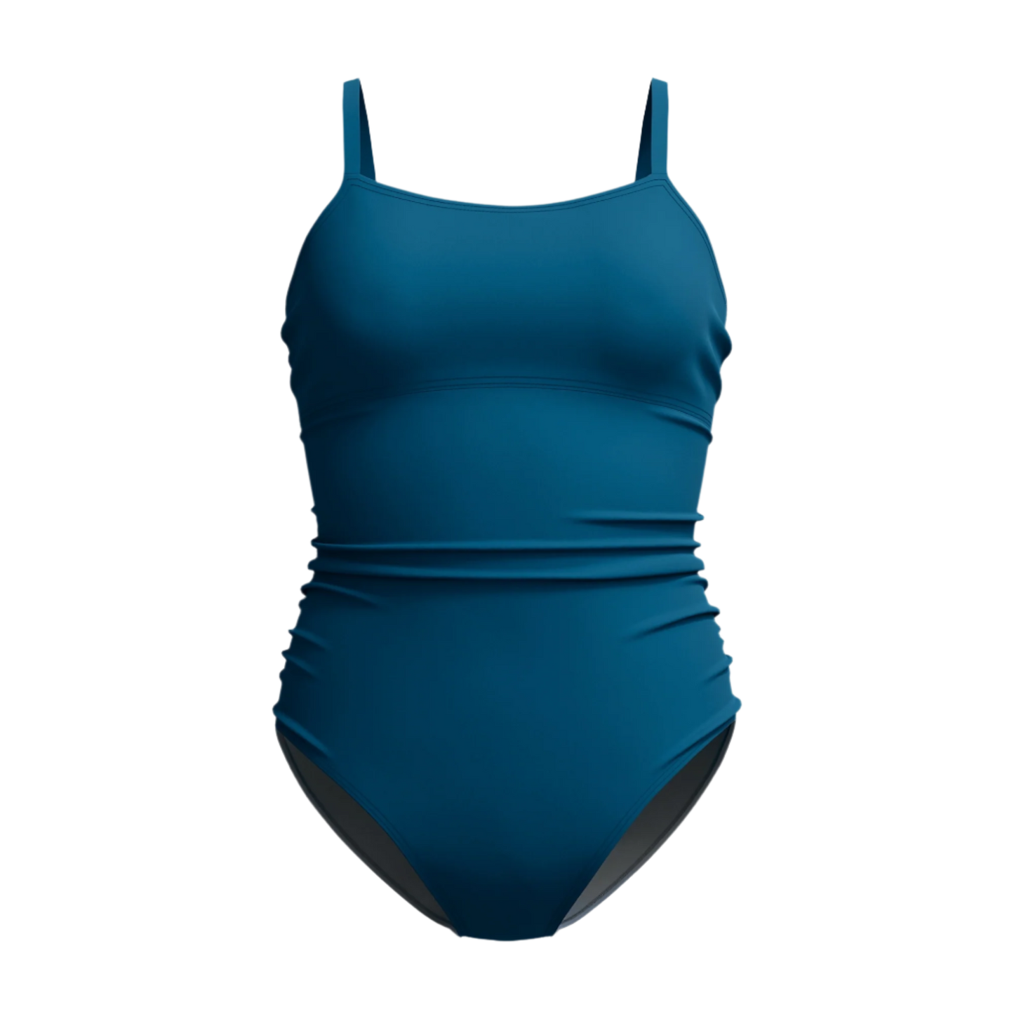 Speedo Women's Adjustable Solid Shirred One Piece - Dark Teal