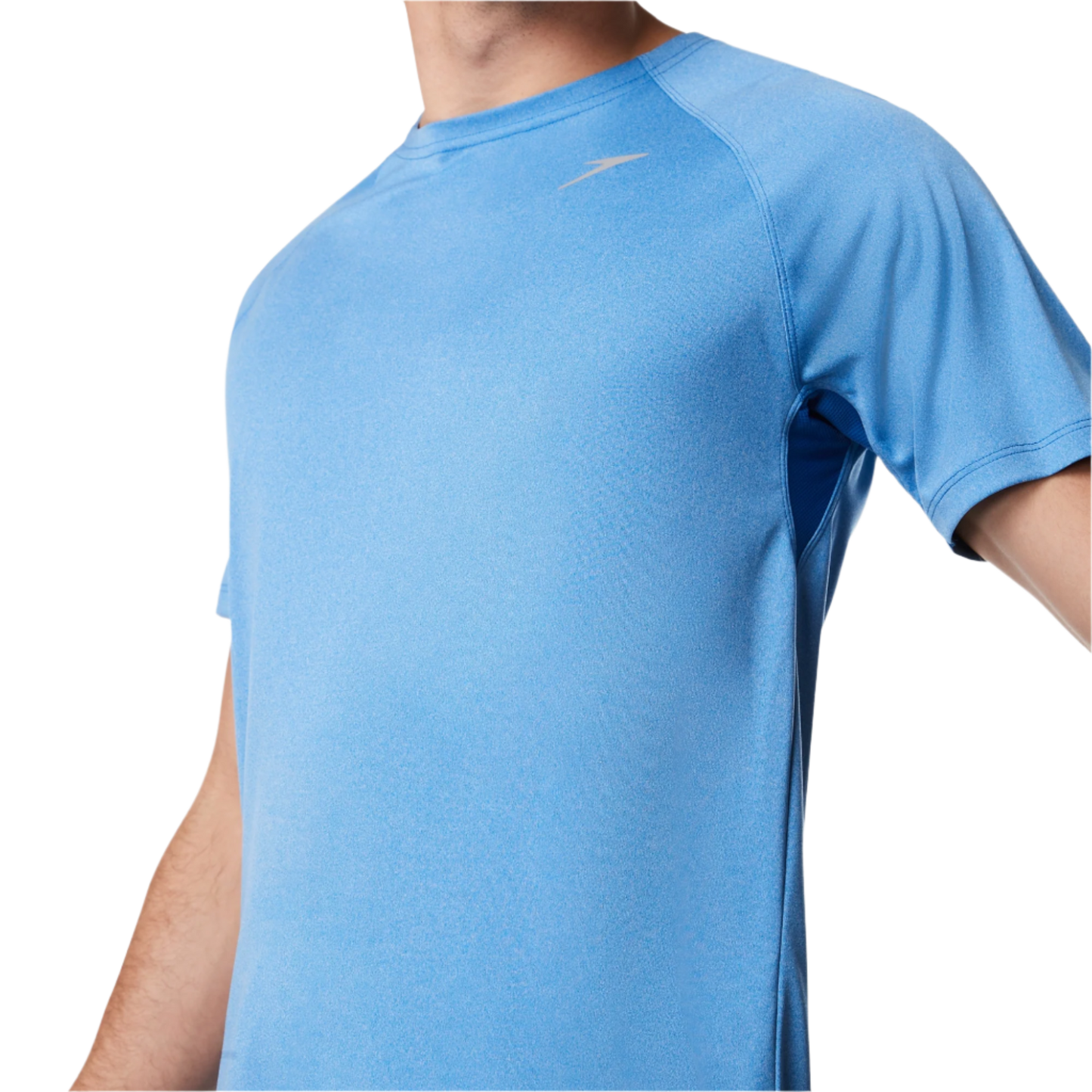 Speedo Baybreeze Short Sleeve Swim Shirt Rashguard - Turkish Heather
