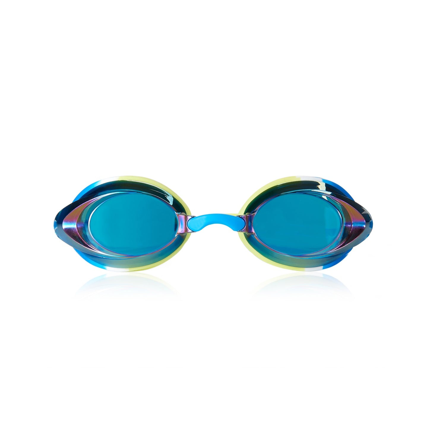 Speedo Jr. Vanquisher 2.0 Mirrored Kids Performance Swim Goggle - Blue Metallic