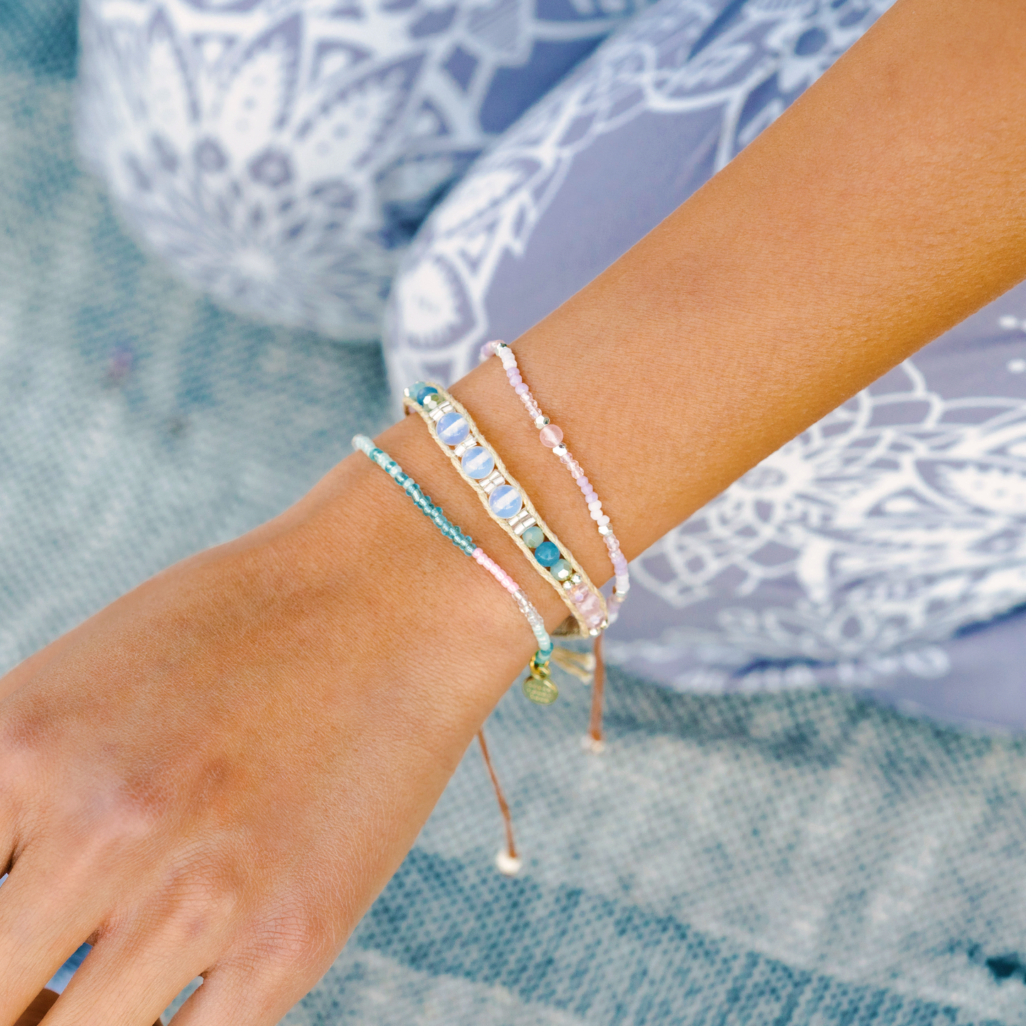 Lotus and Luna Handcrafted Bracelet - Caribbean Cruise