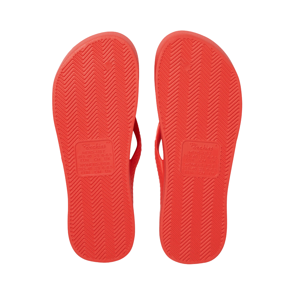 Archies Arch Support Flip Flops - Coral