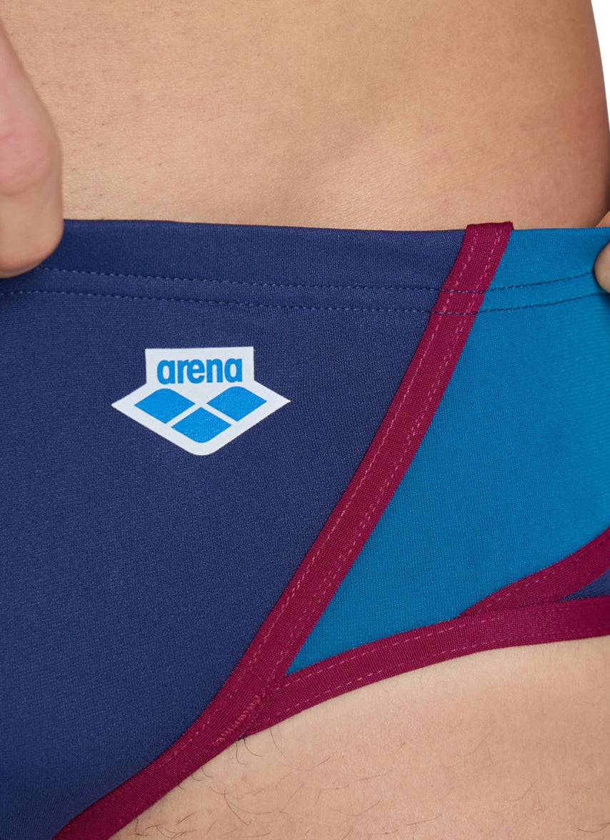 Arena Men's Icons Panel Brief Swimsuit - Navy/Blue/Red - FINAL SALE
