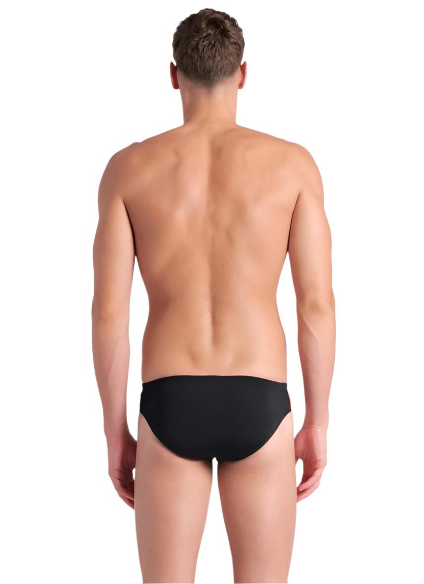 Arena Men's Diamond Brief Swimsuit - Black/Red