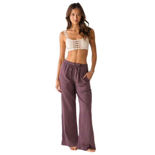 Lotus and Luna Wide Leg Cabana Pants - Lunar Sky
