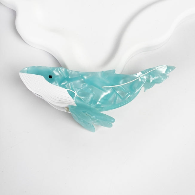 SSR Acetate Whale Hair Claw Clip - Green