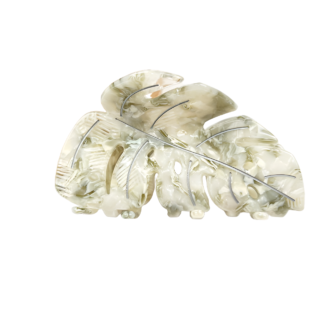 SSR Leaf Hair Claw Clip - Gray/White