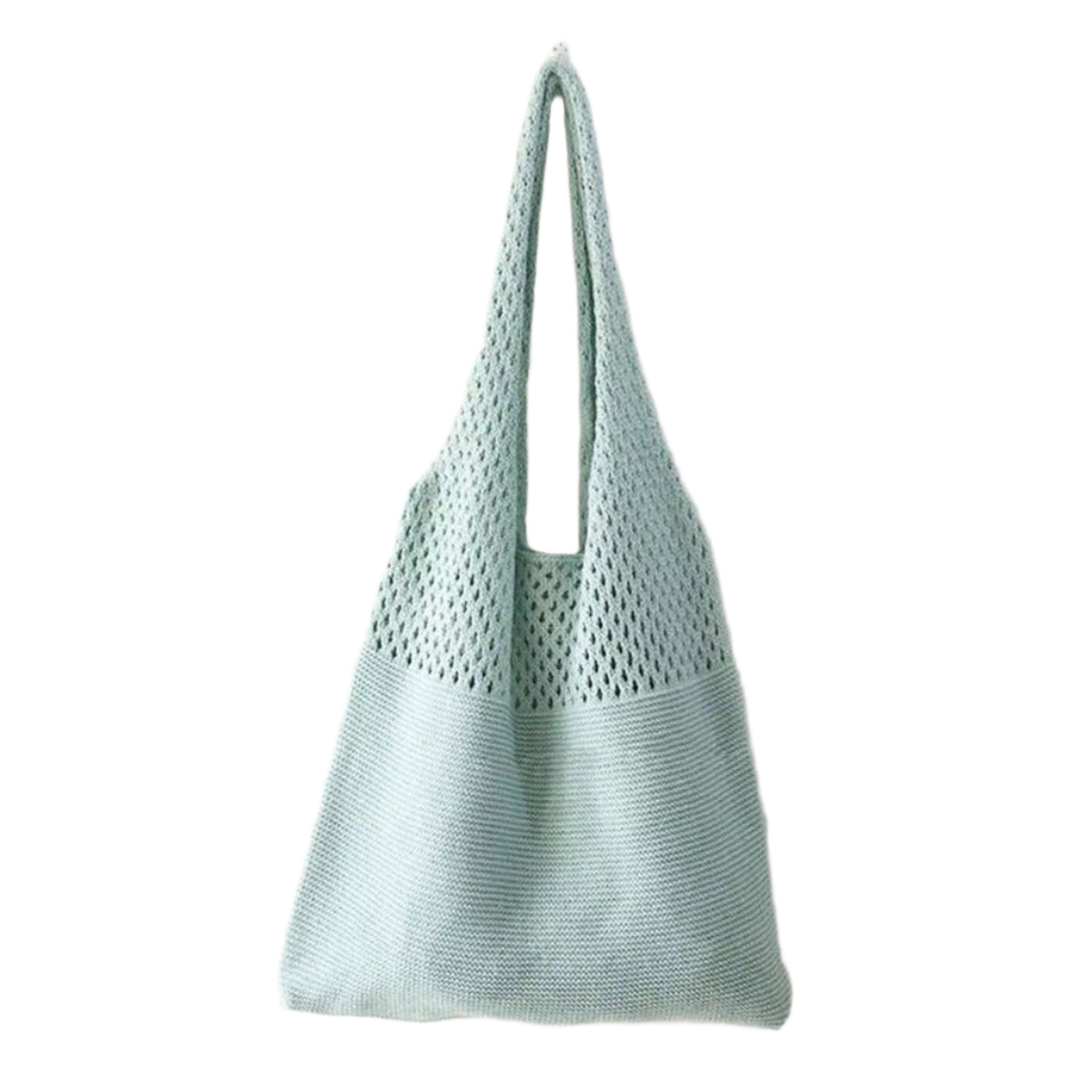 SSR Vintage Knit Tote Beach Bag - Mint