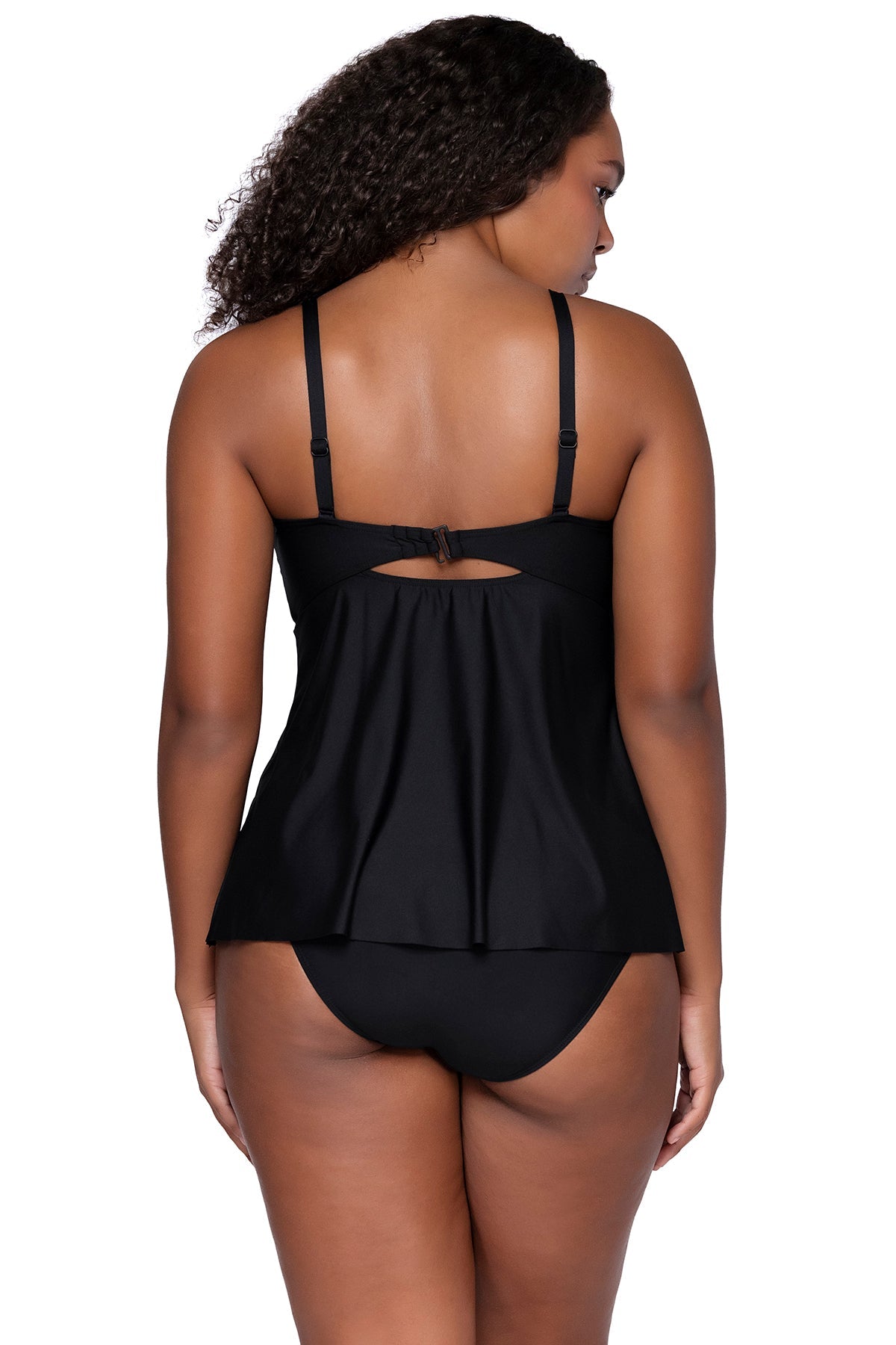 Sunsets Tori Tankini Top - Black