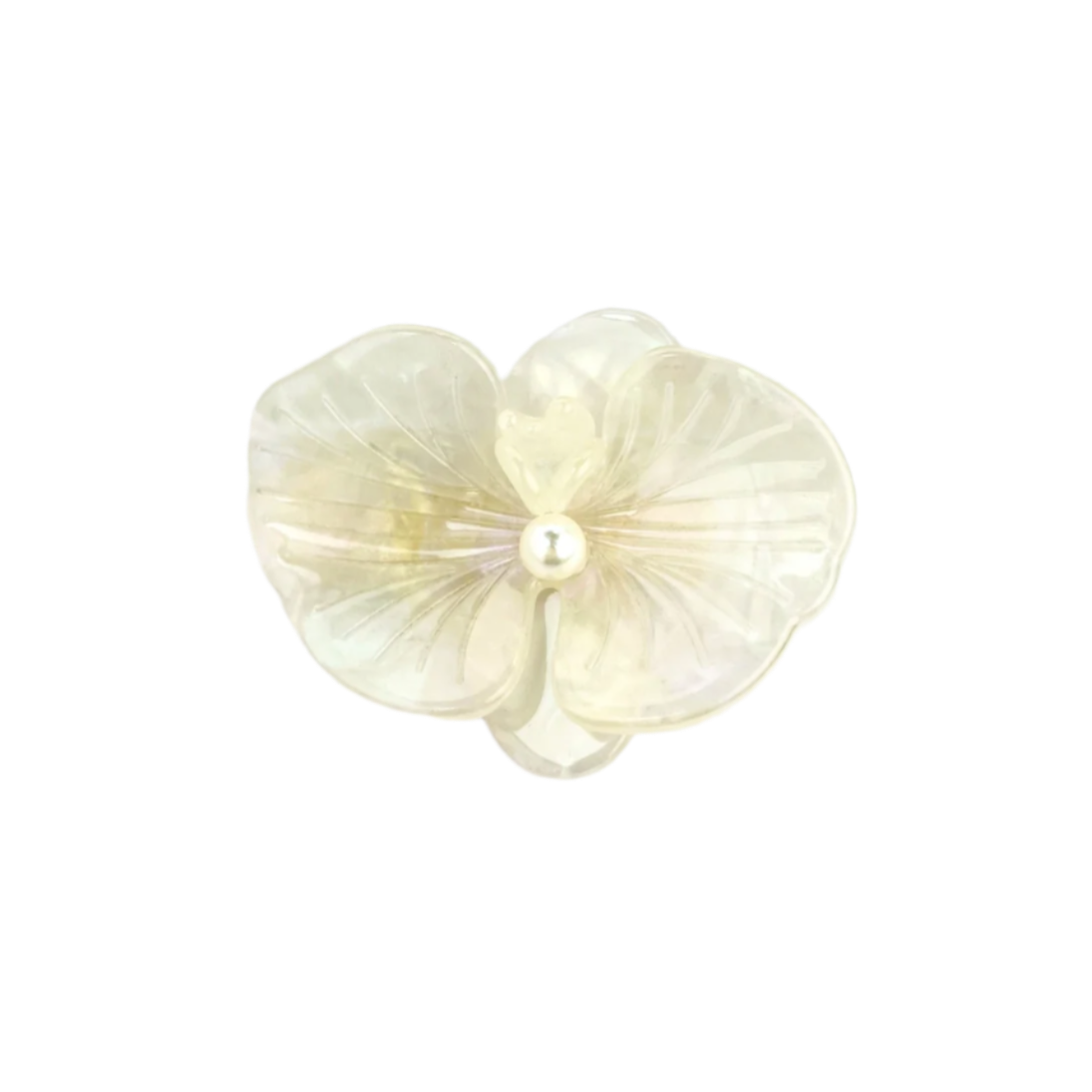 SSR Acetate 3D Phalaenopsis Orchid Hair Claw Clip - Mermaid White