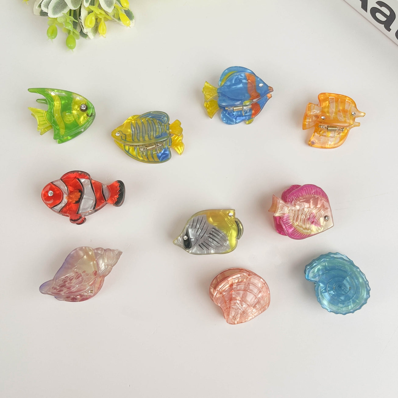 SSR Acetate Mini Pink Shell Claw Clip