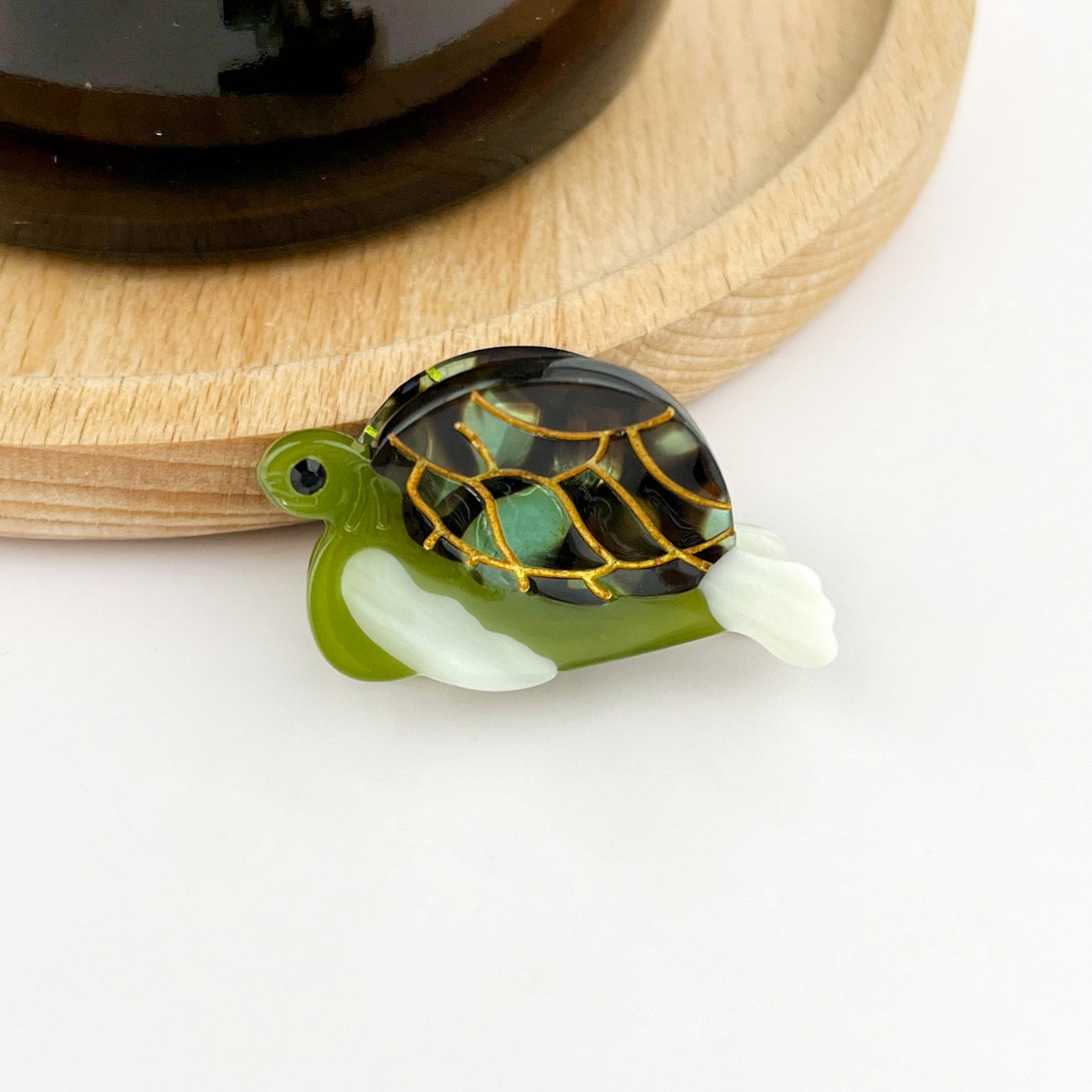 SSR Acetate Mini Green Turtle Claw Clip