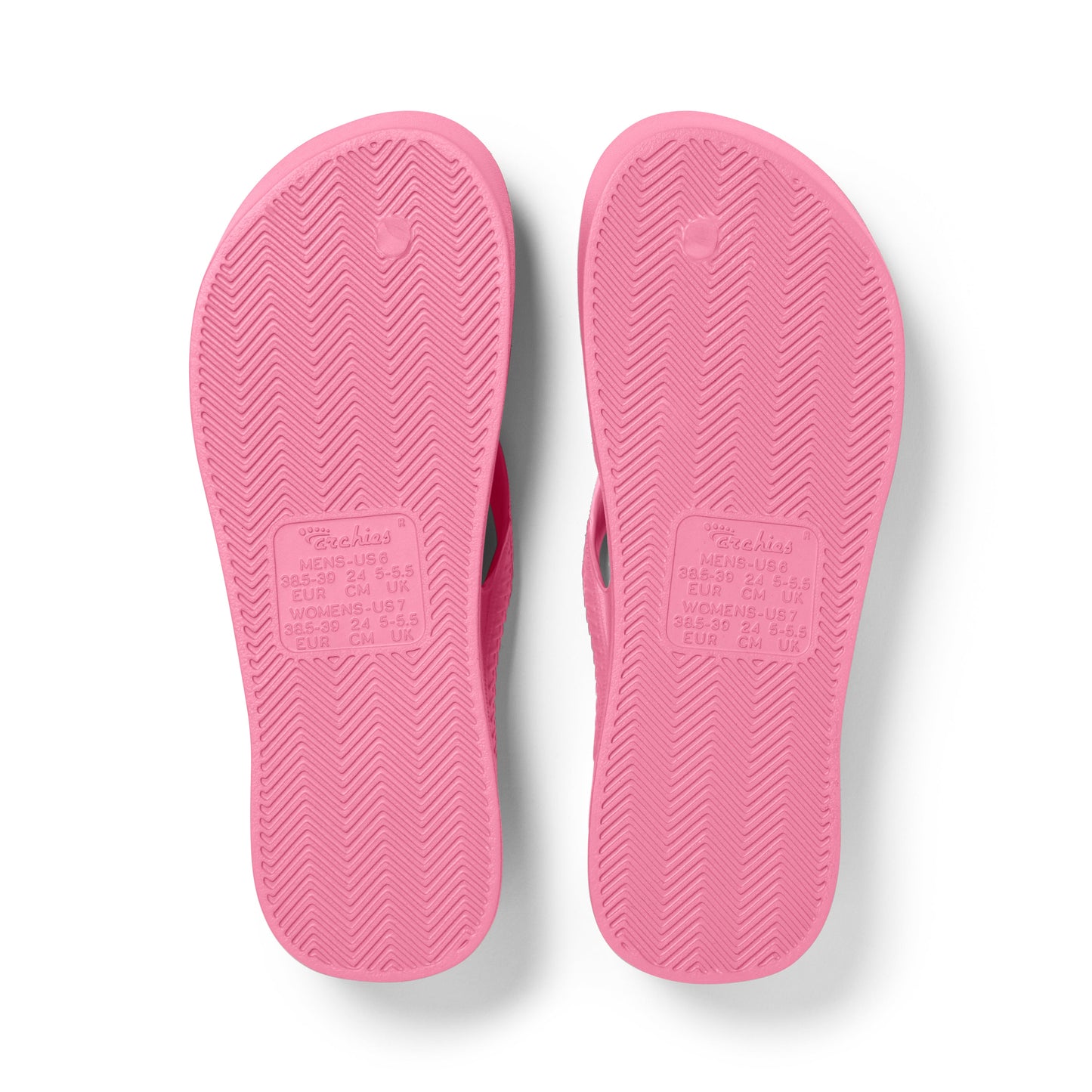 Archies Arch Support Flip Flops - Hot Pink