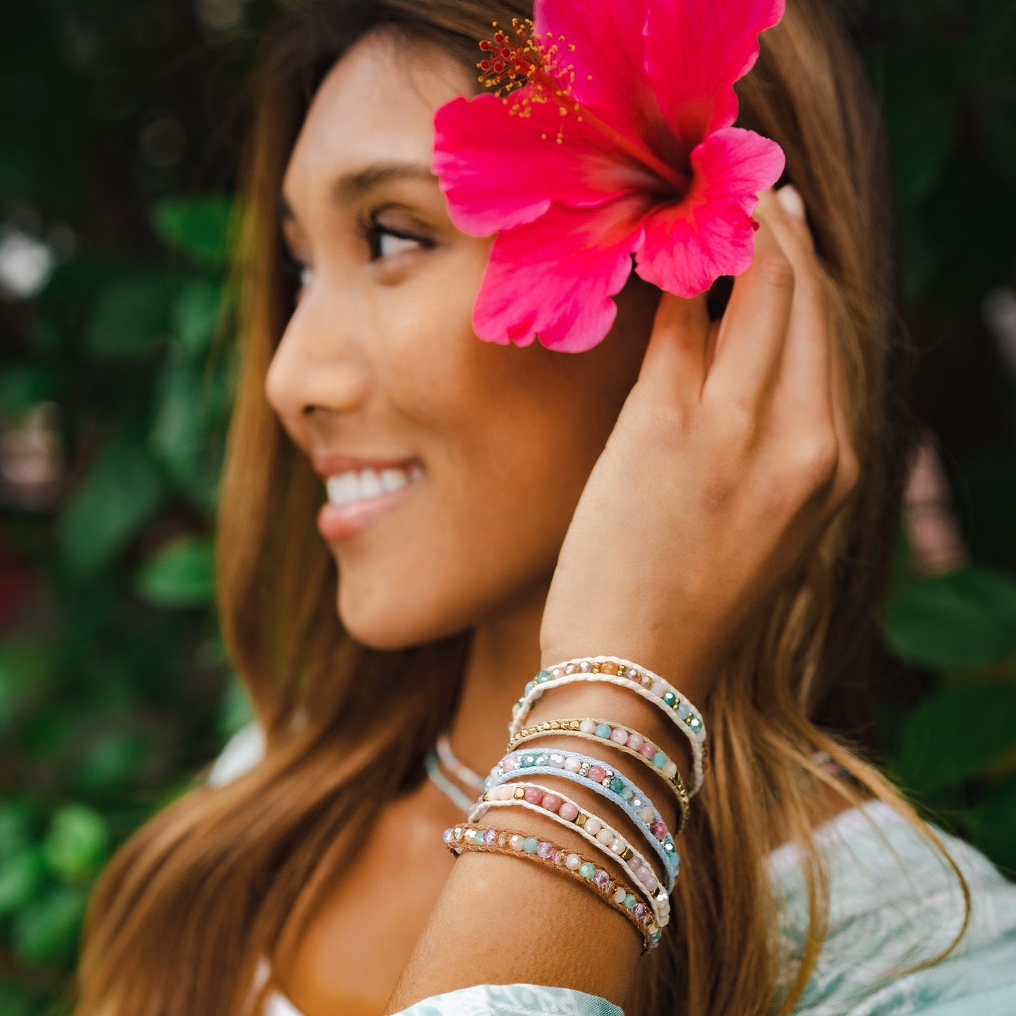 Lotus and Luna Handcrafted Bracelet - Caribbean Cruise