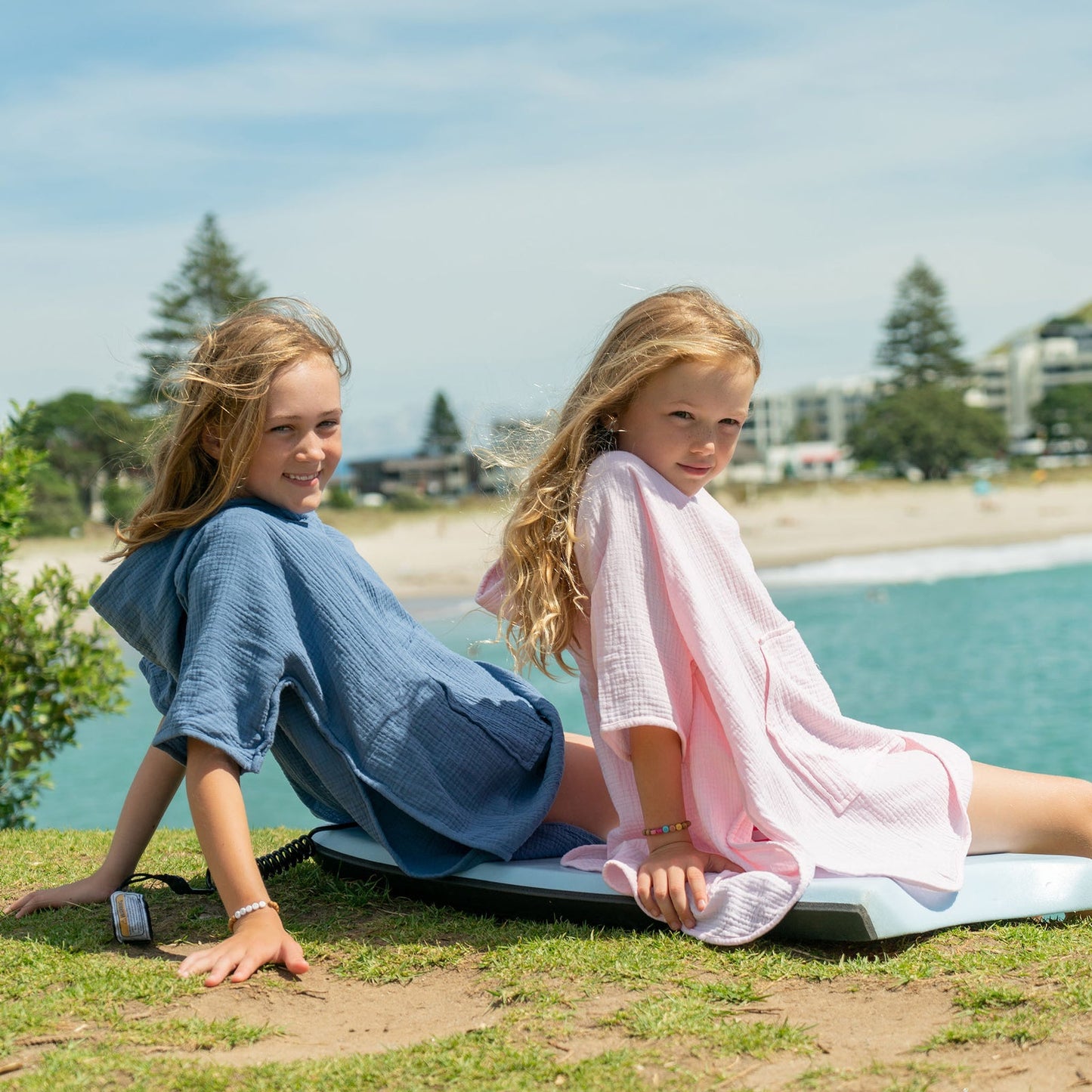 Snapper Rock Beach Poncho - Denim Blue - FINAL SALE