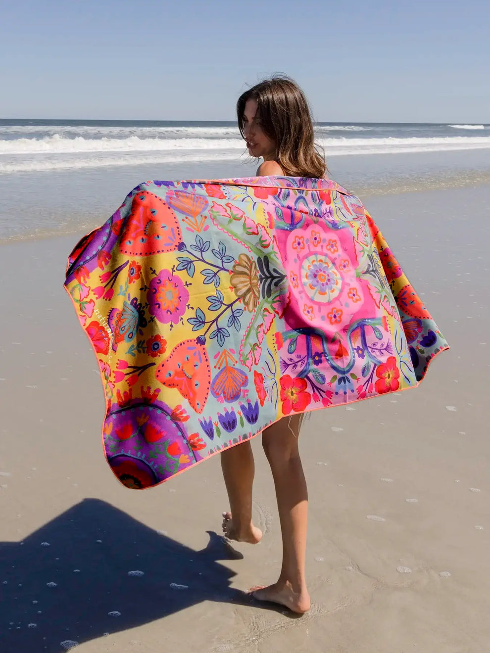 Natural Life Double-Sided Microfiber Beach Towel - Tropical Sprigs