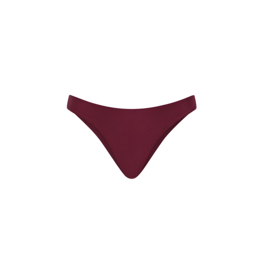 Kulani Kinis Minimal Full Coverage Bikini Bottom - Sangria