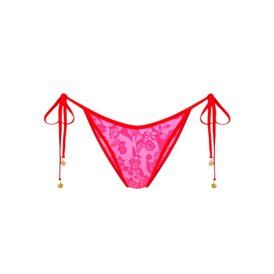 Kulani Kinis Bind Dipped Cheeky Tie Bikini Bottom - Hearts Collide