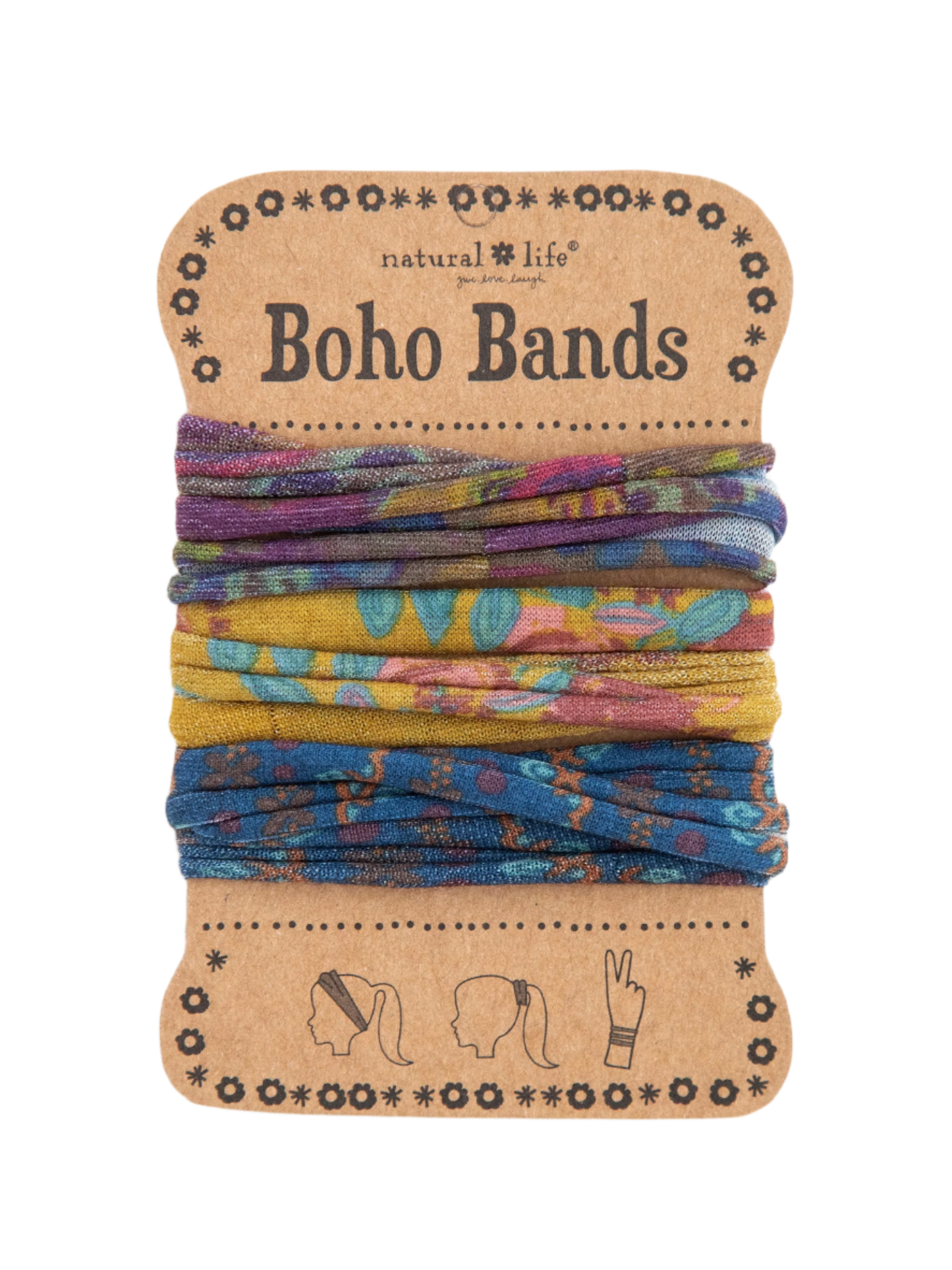 Natural Life Boho Bands Hair Ties, Set of 3