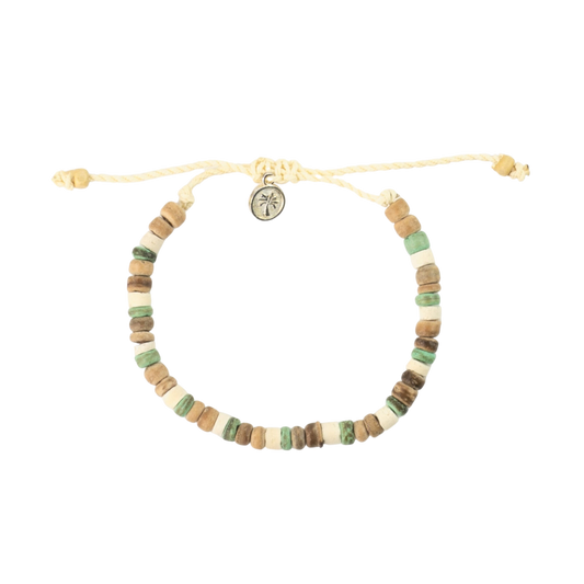 Pineapple Island Laut Turquoise & Wood Bracelet - Turquoise Multi