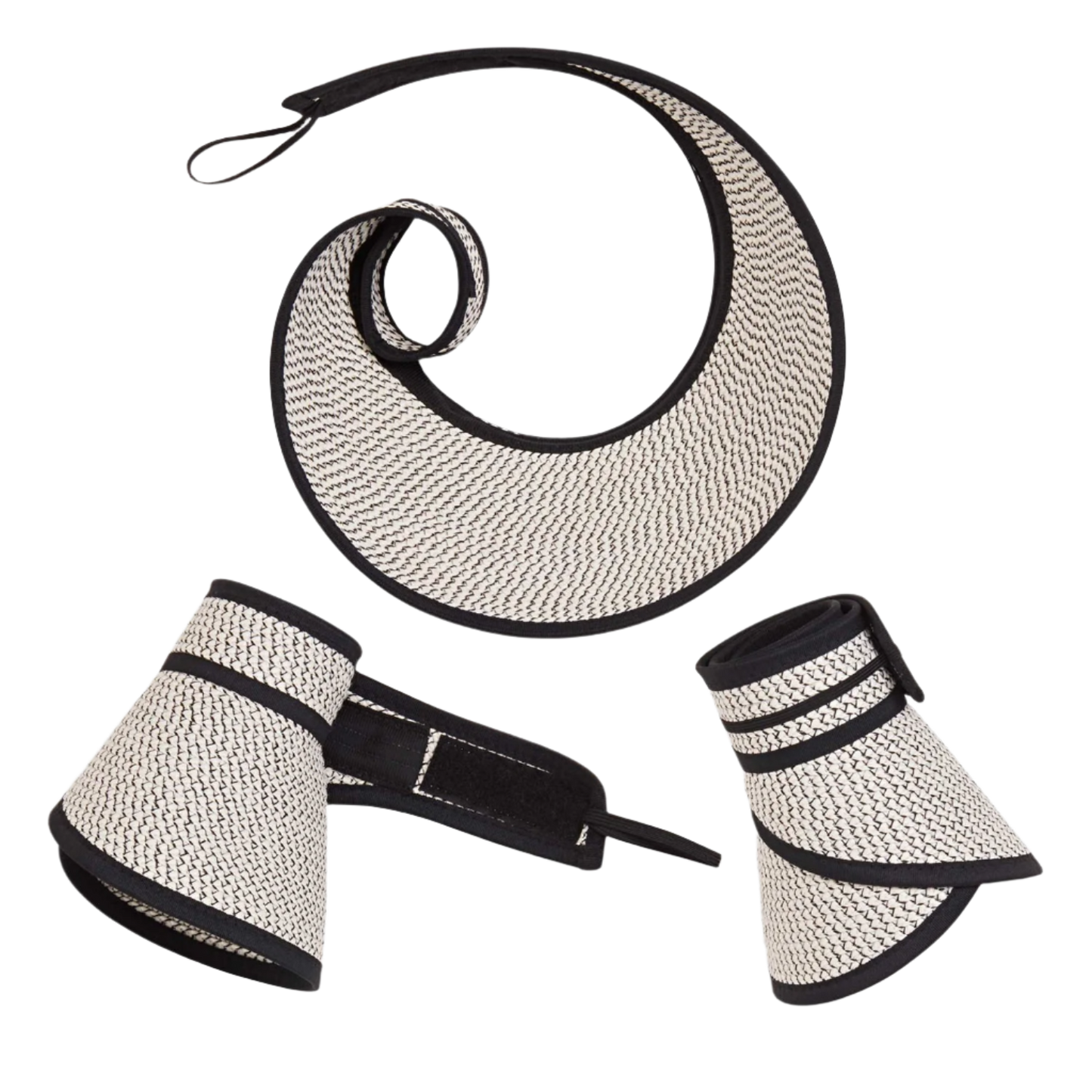 Wallaroo Women's Charlie Packable Sun Visor - Ivory/Black