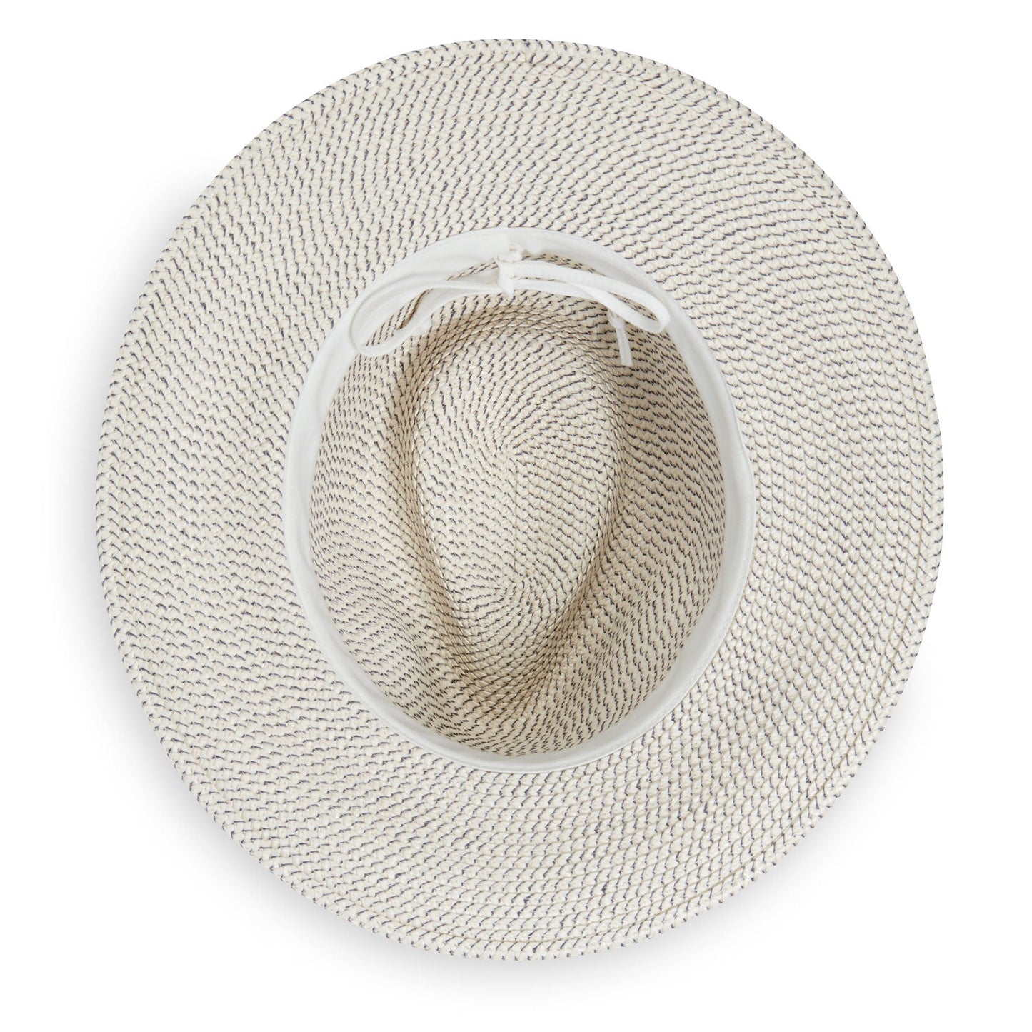 Wallaroo Women's Charlie Packable Sun Hat UPF 50+ - Ivory/Black