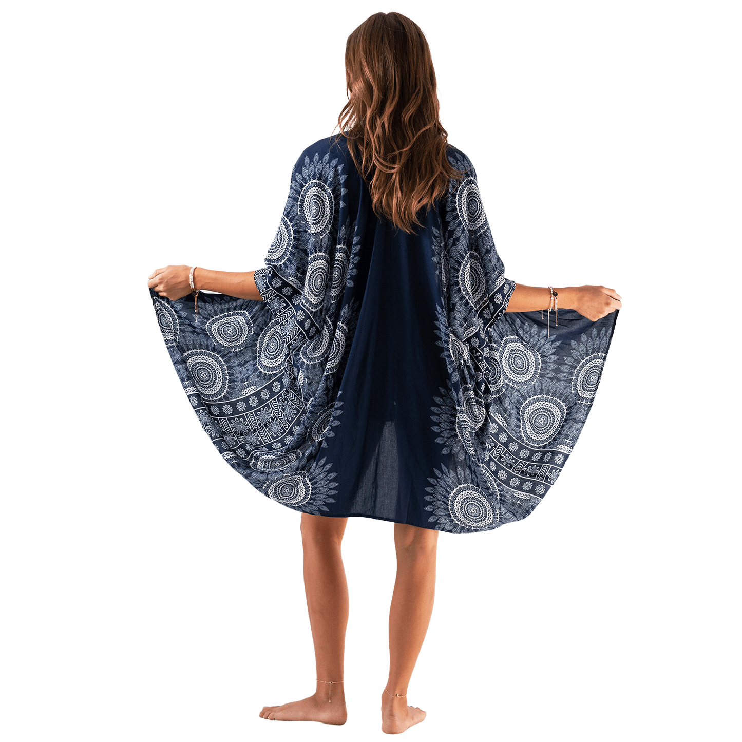 Lotus and Luna Kimono Beach Coverup - Como