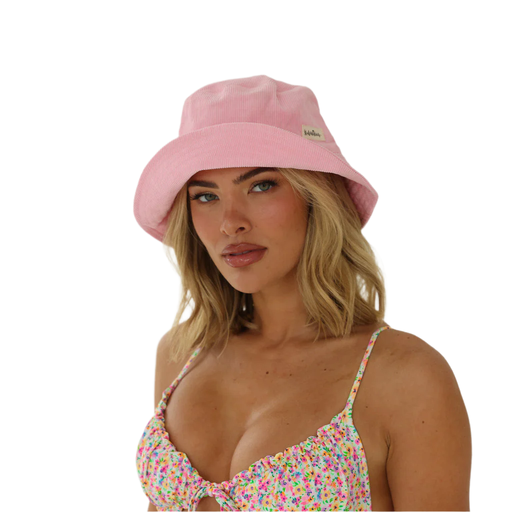 Kulani Kinis Corduroy Bucket Hat - Perfect Pink