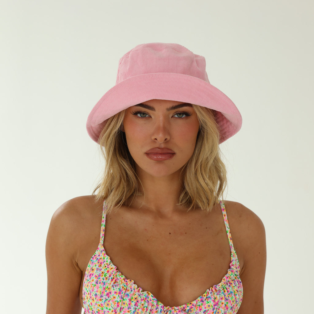 Kulani Kinis Corduroy Bucket Hat - Perfect Pink