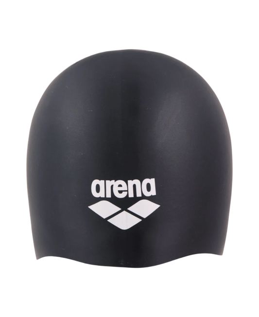 Arena Long Hair Silicone Swim Cap - Black White