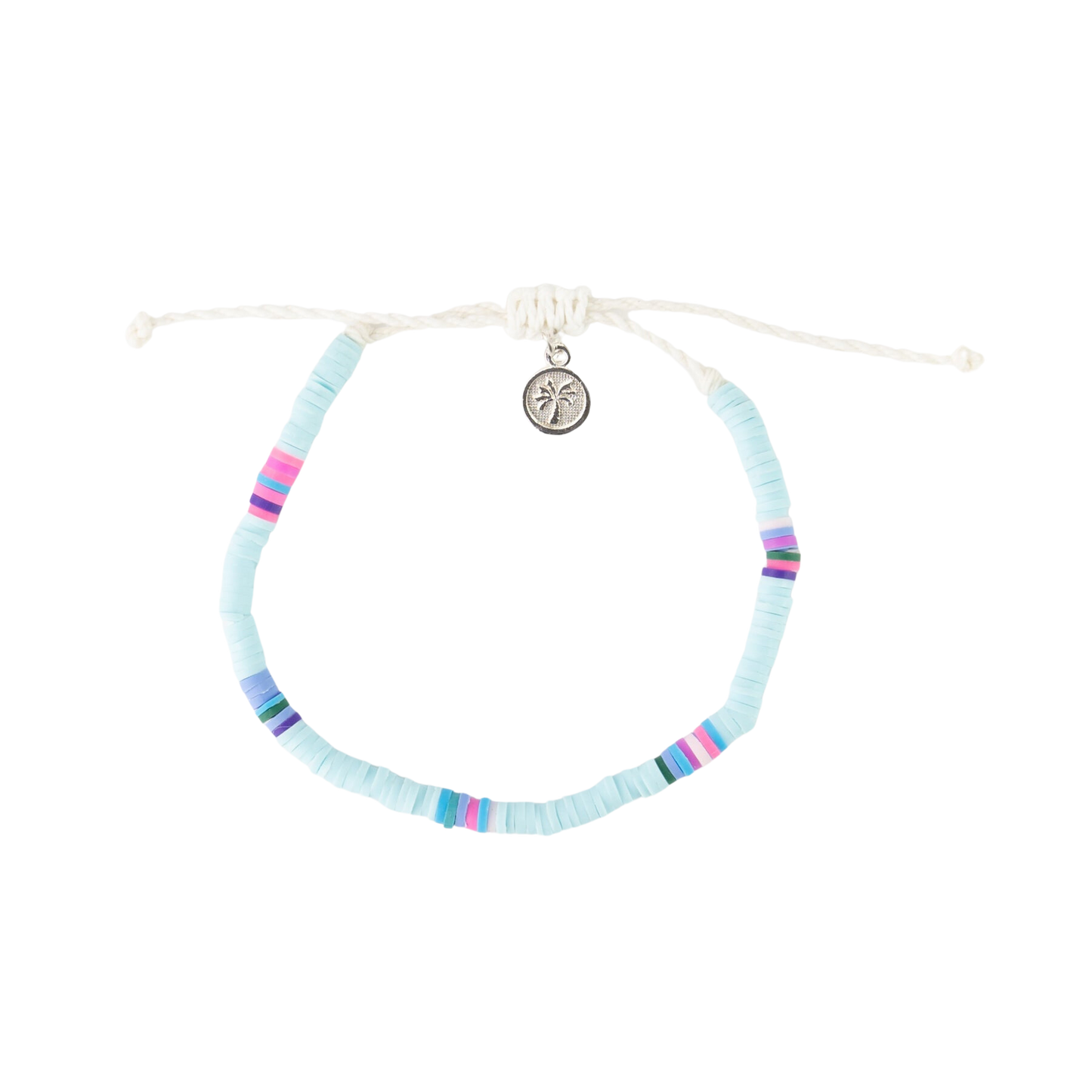 Pineapple Island Lucky Bay Clay Beaded Bracelet - Sky Mixed