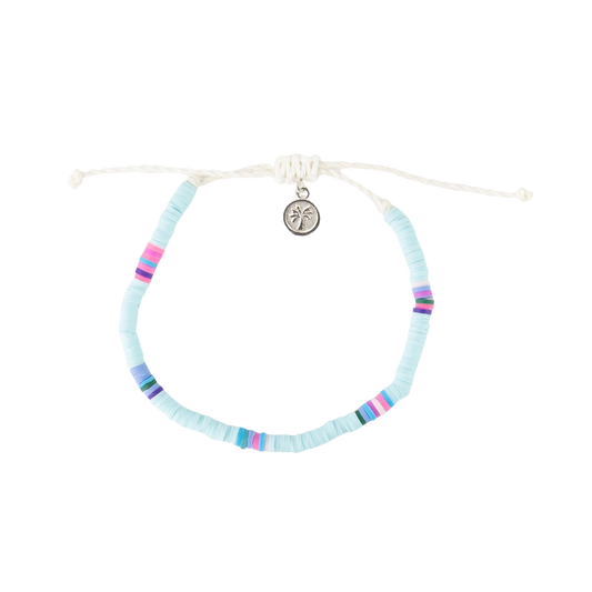 Pineapple Island Lucky Bay Clay Beaded Bracelet - Sky Mixed