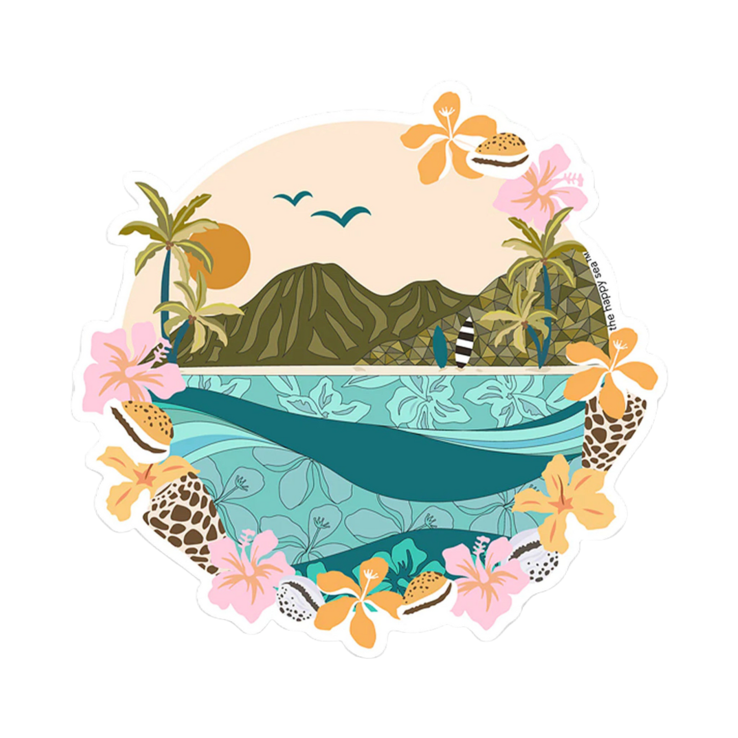 The Happy Sea Hawaii Dreams Sticker