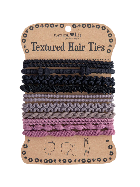 Natural Life Textured Hair Ties Set of 10