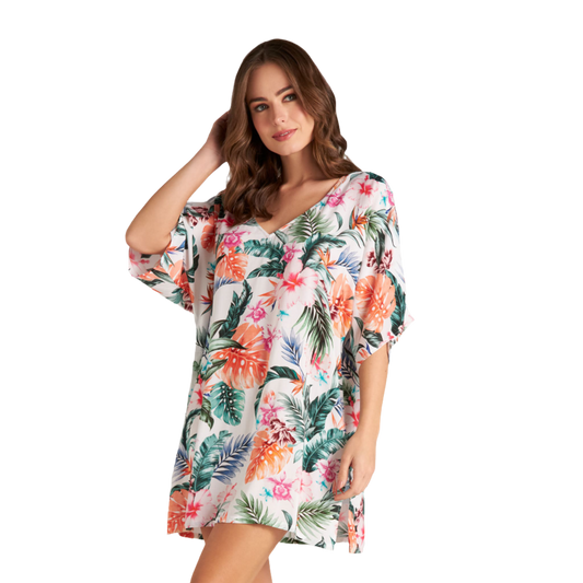 Jantzen Celia Tunic Coverup - Hawaiian Terrace - FINAL SALE