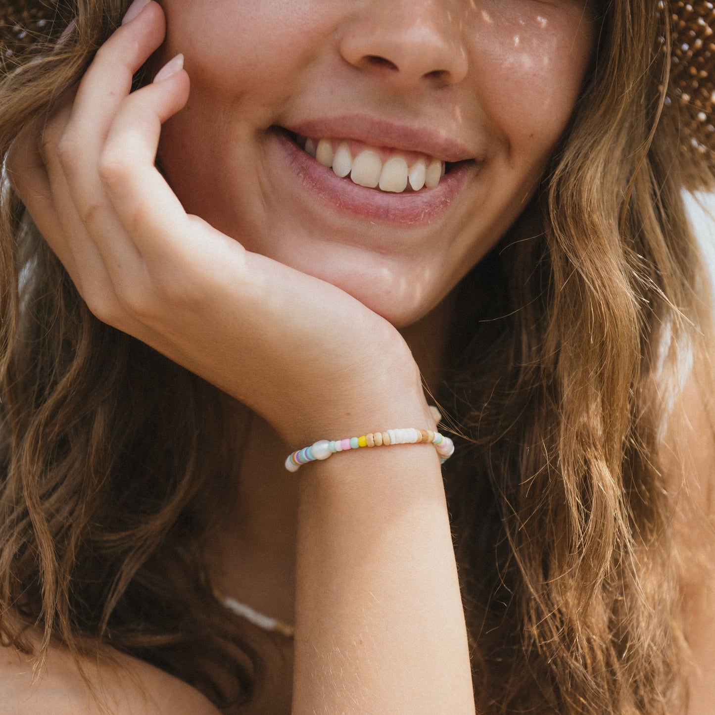 Pineapple Island Mentawai Islands Surfer Bracelet - White Multi