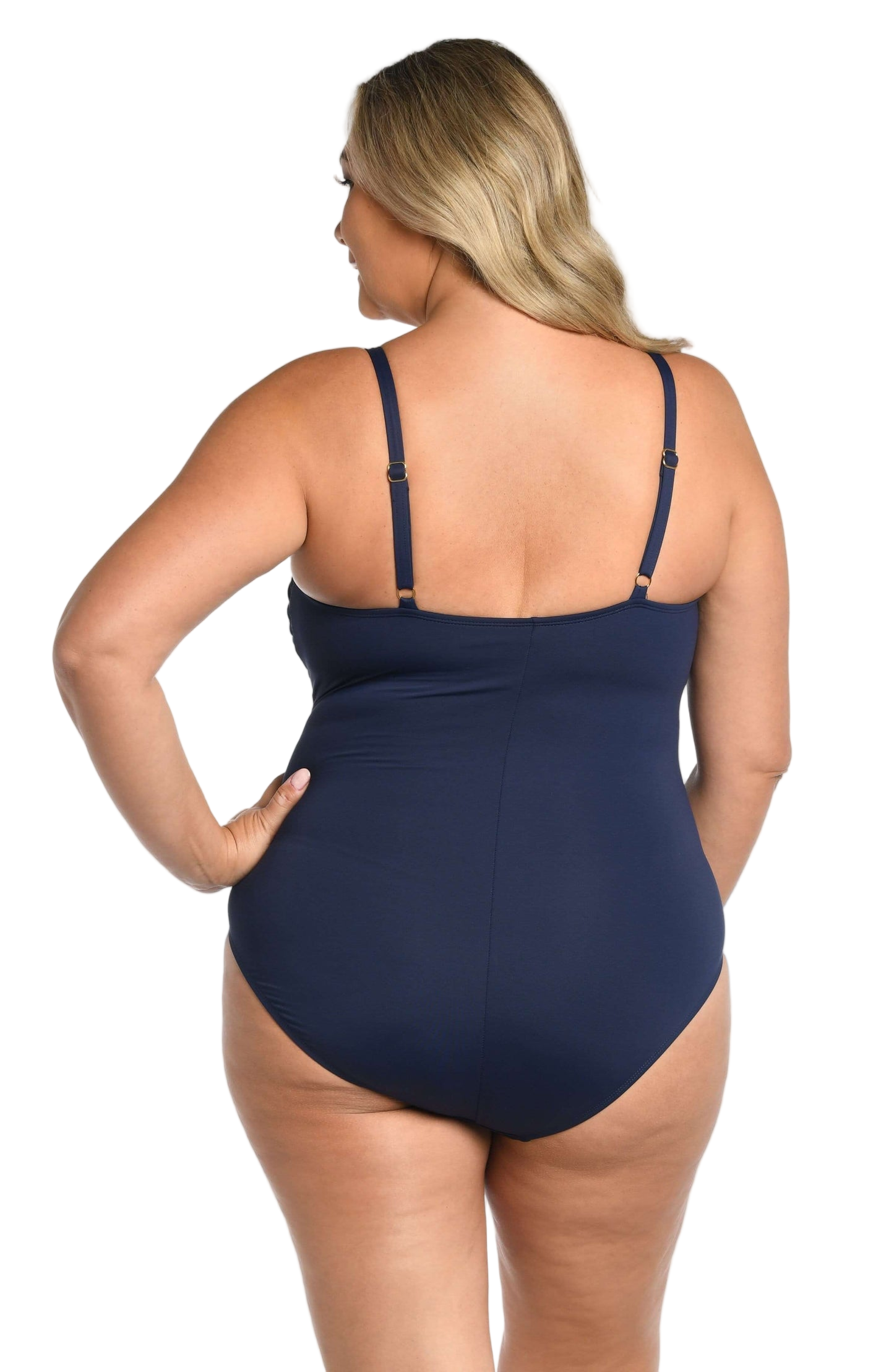 La Blanca Island Goddess Plus Lingerie Mio One Piece Swimsuit - Indigo