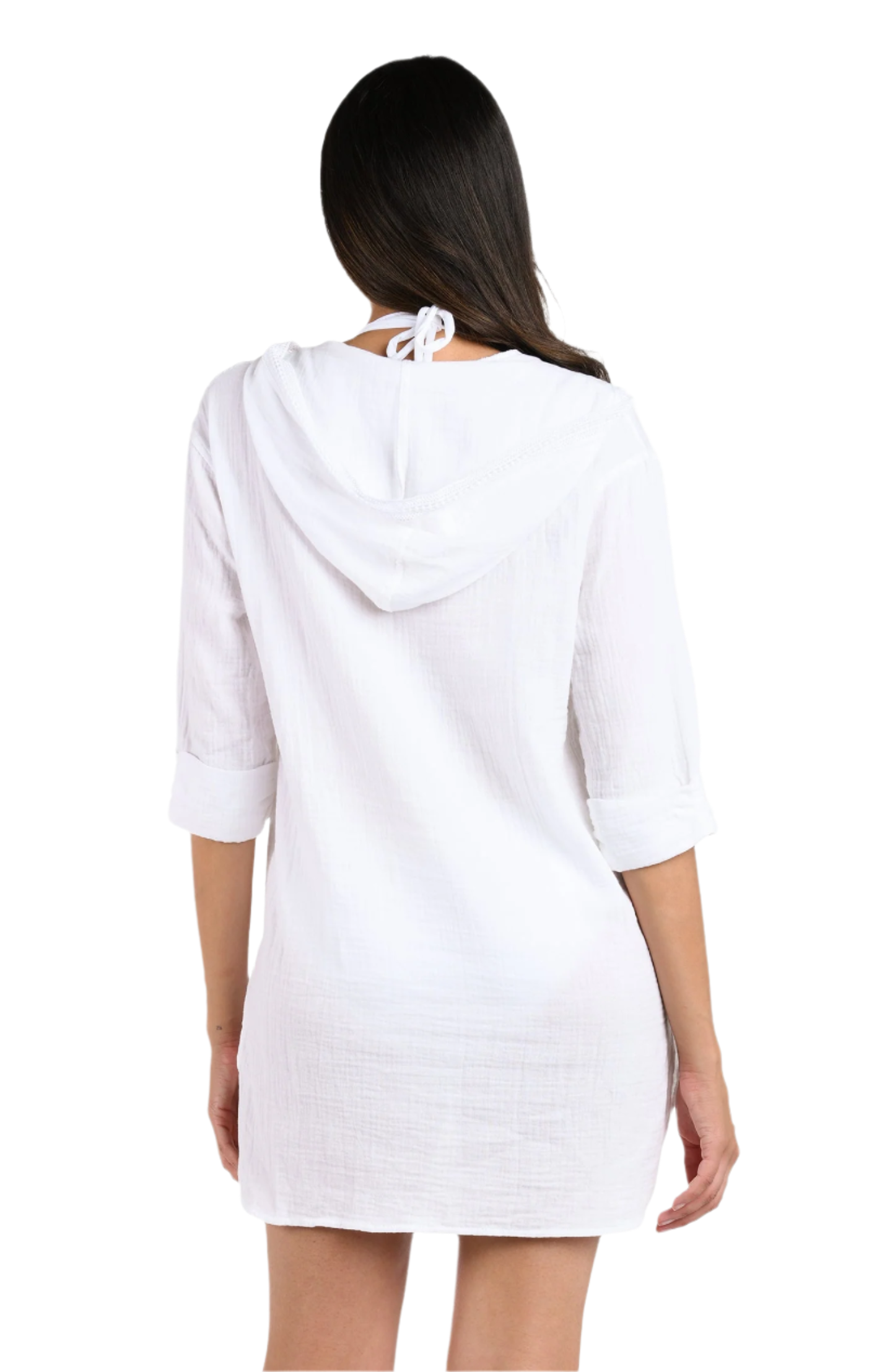 La Blanca Seaside Covers Hoodie Coverup - White