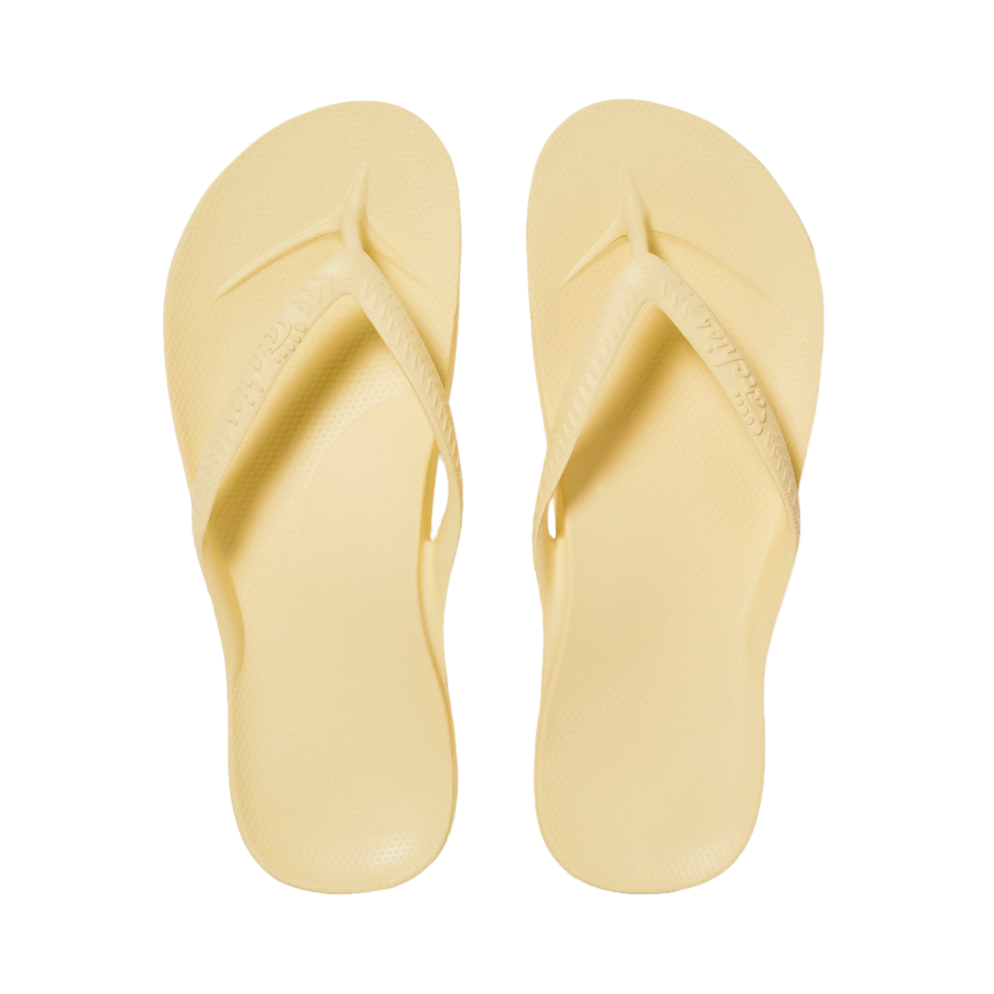 Archies Arch Support Flip Flops - Lemon