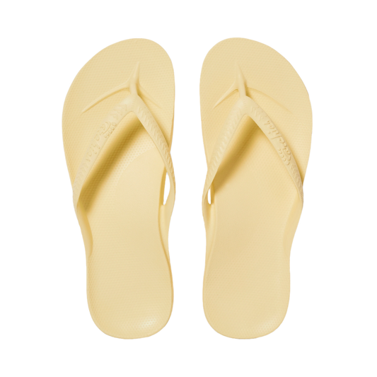 Archies Arch Support Flip Flops - Lemon