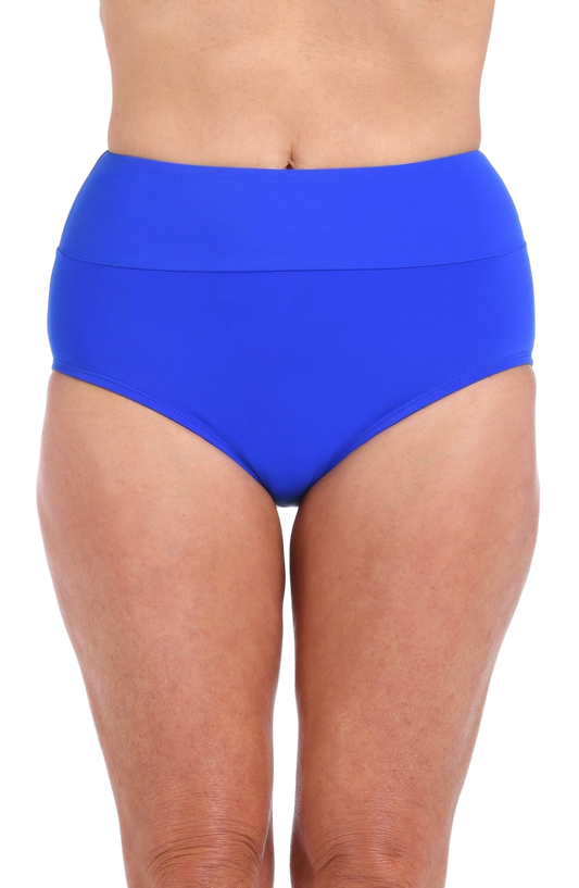 Maxine of Hollywood Wide Band Full Pant Swim Bottom - Cobalt