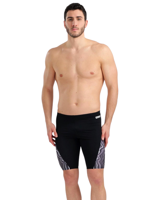 Arena Men's Marbled Jammer - Black Multi - FINAL SALE