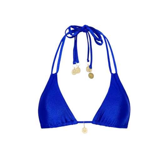 Kulani Kinis Halter Bralette Bikini Top - Blue Lagoon