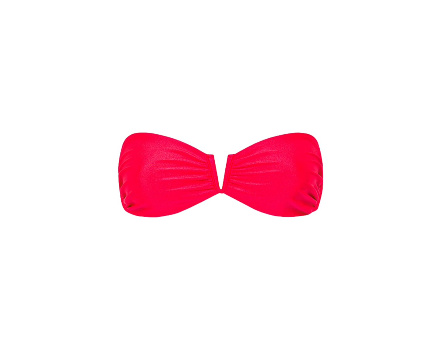 Kulani Kinis V Strapless Bandeau Bikini Top - Neon Rose