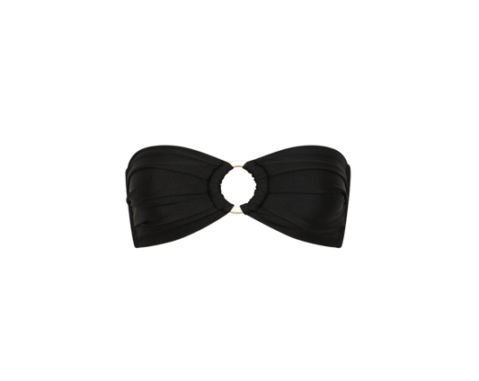 Kulani Kinis Strapless Bandeau Bikini Top - Moonlight Black