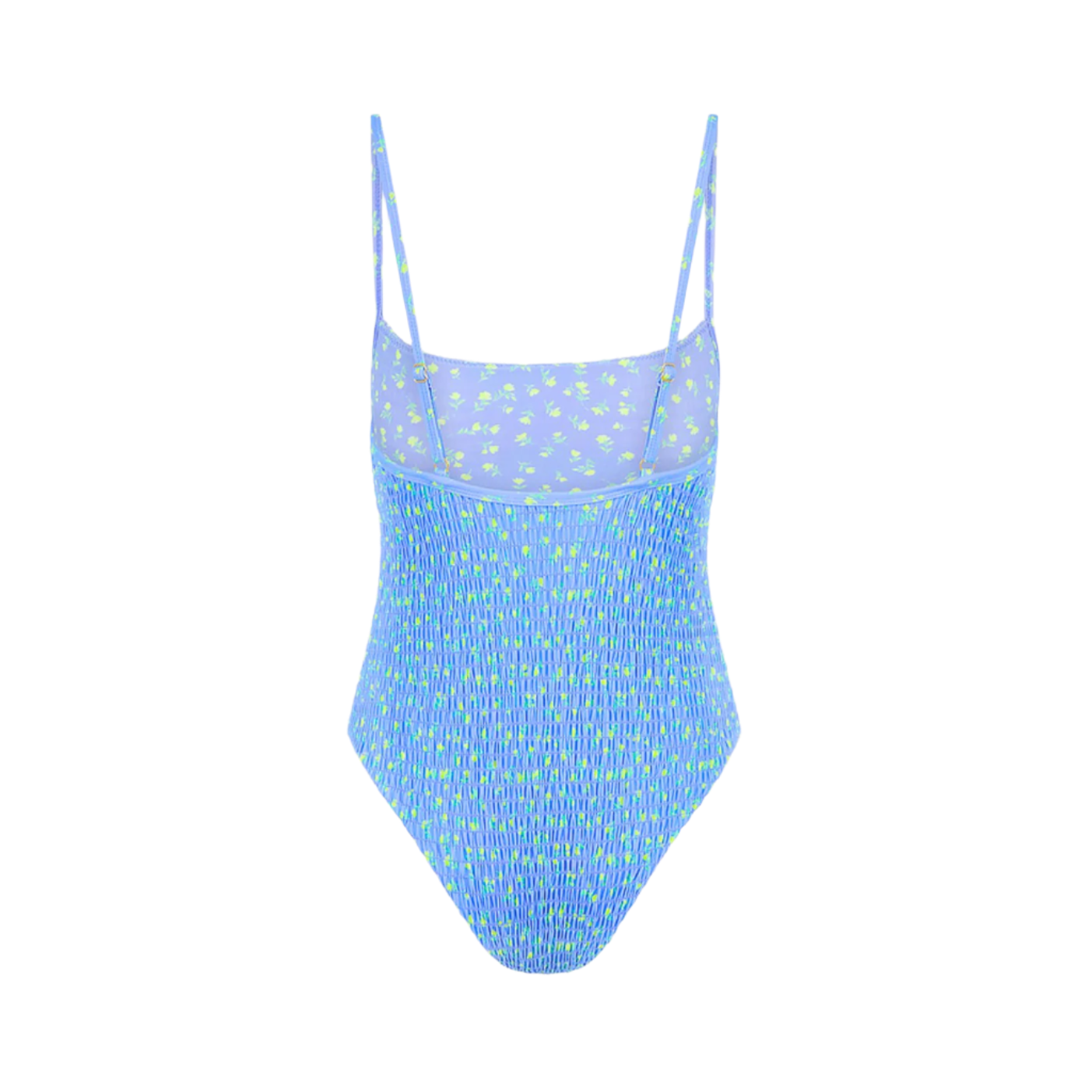 Kulani Kinis Shirred Low Back One Piece - Lemon Bloom