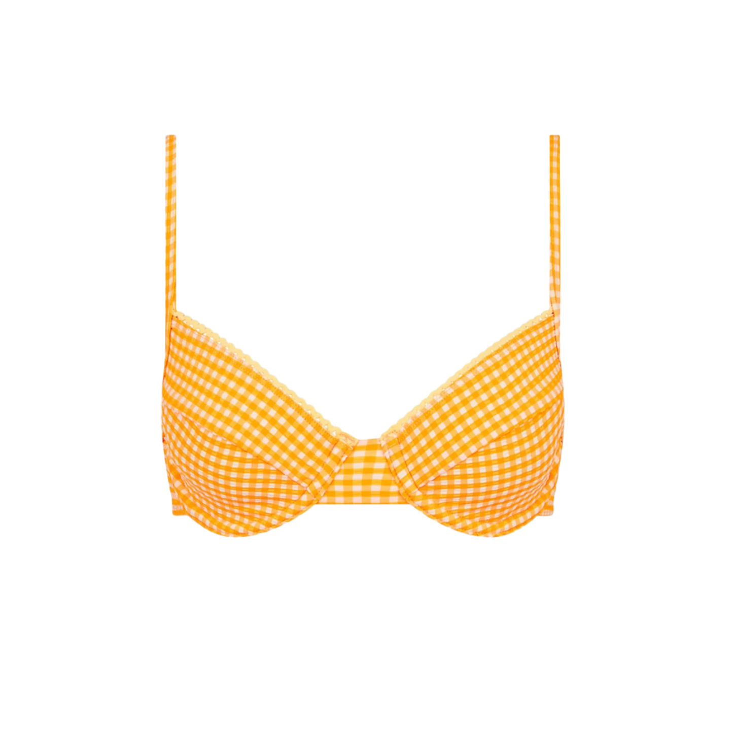 Kulani Kinis Ditzy Underwire Bra Bikini Top - Orange Cream